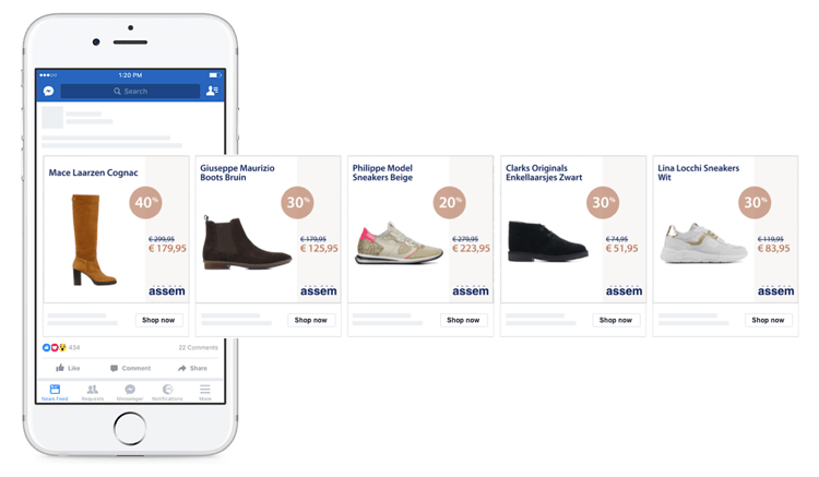 Van den Assem custom Facebook DPA's made with Bannerwise