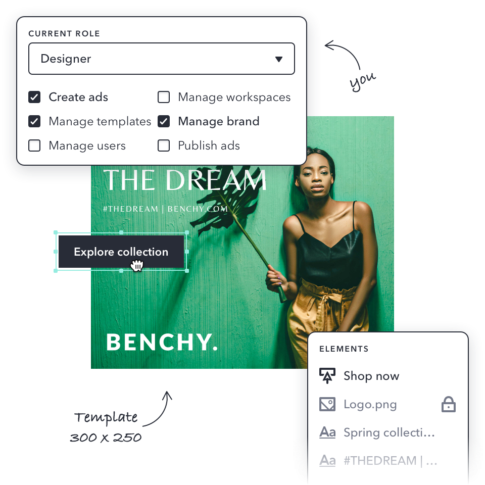 Streamlined roles and permissions to collaborate effectively across design and publishing.